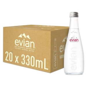 Evian Natural Mineral Water Glass Small